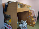 韩穆交错式上下床高低错位型上下铺书桌衣柜子母床双层儿童床上床下桌 1500*1900mm 衣柜床+床垫 实拍图