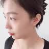Lnieer925银玫瑰金耳扣耳圈女2026年新款耳钉高级感小众耳环养耳洞耳饰 【S925银】玫瑰金线条耳环 实拍图