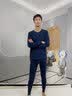 恒源祥男士内衣秋衣秋裤套装保暖内衣100％纯棉抗菌薄款打底棉毛衫冬季 【100%纯棉】黑色+藏青(V领2套) 2XL (180/105) 实拍图