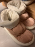 利达妮（TZLDN）全包跟棉拖鞋男冬季高帮雪地靴居家厚底保暖户外穿防水棉鞋女冬天 杏仁粉【高帮保暖】 40-41 【标准码】 实拍图