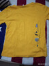 登森奥奥竹节棉短袖女两件2024纯棉T恤女夏新款韩版宽松印花半袖上衣 紫色B字母V领+黄色艺术圆领 L 建议110-125斤 实拍图
