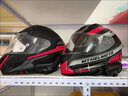 爱骑行-Y10摩托车头盔蓝牙耳机防水降噪外卖骑手半盔全盔对讲专用长续航 同型号300米对讲硬麦3/4盔揭面盔 实拍图