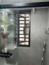浪鲸（SSWW）淋浴房一字型玻璃隔断雅黑简约双开门定制淋浴房SKLB001H-Y22-1 2.9平方【含石基+防爆膜】 哑黑色一字屏淋浴房 实拍图