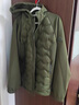 鸭鸭品牌轻薄羽绒服男女短款春秋新款双拼连帽加大码保暖内胆情侣外套 军绿色 男女同款 L (175) （建议131斤-145斤） 实拍图