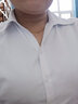 佐马仕（ZUOMASHI）短袖衬衫女 夏季白色修身职业装V领商务正装衬衣女工装酒店工作服 纯白色V领短袖 41 （140-150斤） 实拍图