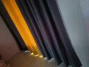 梦达莱窗帘免打孔伸缩杆一整套窗帘成品全遮光客厅卧室简易门帘防风保暖 深灰色+黄 适用宽3.6-4.0米【窗帘高2.7米】 实拍图