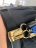 HONEST百诚钥匙扣汽车不锈钢穿皮带钥匙链防丢钥匙圈锁匙环刻字创意挂件 黑冰 实拍图