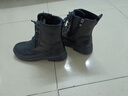 啄木鸟真皮马丁靴女英伦风中跟2025秋冬加绒保暖短靴子厚底雪地靴粗跟 黑色加绒 37 实拍图