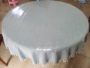 FANCY QUEEN 圆桌布TPU桌布防水防油ins北欧简约餐桌布圆形酒店宴会家用台布 流苏款天蓝（TPU防水防油） 180cm（150cm圆桌内用） 实拍图