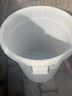 木野村大水桶塑料桶大号大容量带盖加厚食品级胶桶大白桶储水桶家用圆桶 白色（无盖） 150L桶口外径63高71cm 实拍图
