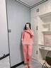 雪仙丽【商场同款】莫代尔女春夏棉质家居服蕾丝花边七分裤睡衣两件套 红色-1231323 M 实拍图