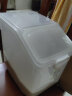 苏立得 装米桶储米箱米缸塑料家用厨房防潮防虫面粉收纳盒子 30斤大号透明白色带米杯 实拍图
