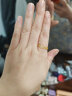 赛菲尔黄金戒指女足金古法珐琅花朵心形花丝活口女戒送女友礼物 约2.26克 晒单实拍图
