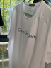 Calvin Klein Jeans夏季男女情侣中性年轻ck多色印花透气修身短袖T恤J320931 YAF-月光白 2XL （推荐175-190斤） 实拍图
