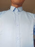 【2件装】楠馨妤衬衫男春秋新款纯色商务休闲工作上班衬衣男生青年衬衣胖子大码衬衫男韩版 高质量常规两件装拍下联系客服备注 XL码适合130斤内 实拍图