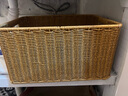 ken's 大号卧室衣物毛巾拖鞋收纳筐塑料藤编北欧风储物篮书报整理筐 浅咖色35*26*18.5cm 实拍图