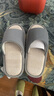内泊【超舒服】乳胶棉麻拖鞋男士春秋超大码防滑防臭亚麻布拖鞋女灰37 实拍图