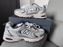 NEW BALANCE   NB530官方老爹鞋男鞋女鞋情侣复古低帮轻便网面运动休闲鞋 米白/金属银MR530KA 建议拍小半码 37(脚长22.5cm) 实拍图