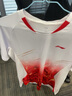 李宁（LI-NING）羽毛球服套装成人专业比赛运动服速干短袖圆领训练排汗团购印字 男子/白色上衣/黑色短裤 套装 XL 实拍图