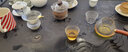 初雪 公道杯加茶漏三件套装侧把公杯茶滤玻璃分茶器茶海锤纹功夫茶具 七星公杯+茶虑+盖碗+2只品杯 实拍图
