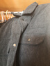 罗蒙（ROMON）夹克男士秋季潮流翻领纯色上衣商务行政灯芯绒外套男2270黑色3XL 实拍图