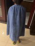 三利浴巾 男女可穿可裹巾浴裙浴袍式比纯棉家用吸水浴裙 蓝色 实拍图