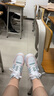 乔丹女鞋板鞋学生皮面小白鞋撞色通勤增高运动革面休闲鞋情侣 实拍图