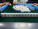 隆玉隆玉家用麻将牌手搓大号42mm天蓝色144张麻将全国通用 附赠桌布 实拍图