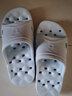 BAIHOU白猴侧漏水防滑按摩镂空男女儿童学生浴室洞洞凉拖鞋 天蓝25-26 实拍图