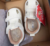 牧童宝宝学步鞋秋冬款婴幼儿童鞋软底皮面小白鞋女童机能鞋男童步前鞋 贝壳白（夏凉鞋） 16 鞋内长12.3cm 实拍图