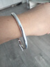 老银匠光面闭口细雪花银手镯素圈女银s999足银银手镯实心年轻款送女朋友 56圈口999足银29.5g可刻字含证书 实拍图