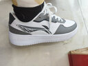 李宁板鞋男鞋秋冬新款低帮增高情侣经典百搭潮流滑板鞋透气运动休闲鞋 鲨鱼灰/标准白【店内热售】 41.5 (260mm) 实拍图