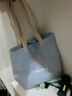 雨凡帆布包女大容量学生上课百搭单肩包妈咪包手提帆布袋子休闲斜挎包 淡蓝 暖暖阳光 实拍图
