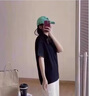 啄木鸟（TUCANO）【3件装】纯棉男士短袖t恤圆领宽松潮流百搭印花青年大码夏季休闲 雾霾蓝+铁灰+卡其 2XL (建议130-150斤) 实拍图