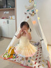 小斑鸠（little dove） 儿童帐篷室内游戏屋 公主房男女孩床上城堡海洋球池印第安玩具屋 欢乐小鹿(含棉垫) 送线球灯串 实拍图