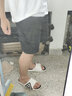 港风ins夏季日系直筒大口袋工装短裤男韩版宽松大码胖哥百搭五分休闲裤潮中裤子男 505#黑色 L 实拍图