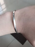 云金丽银手镯女999足银莫比乌斯情侣手镯开口实心银镯子送女友生日礼物 实拍图
