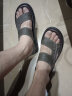 卡帝乐鳄鱼（CARTELO）软皮软底男士凉鞋夏季真皮2024开车两用拖鞋防滑防水防臭沙滩鞋子 灰色 39 实拍图