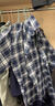 迪伽达复古格子衬衫男秋冬季港风潮流百搭长袖衬衣韩版慵懒风痞帅外套男 BSNZ- C08蓝色格 XL 【推荐110斤-125斤】 实拍图