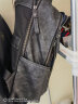 皮尔卡丹男包双肩包商务休闲男士真牛皮电脑背包大容量时尚牛皮旅行包礼物 黑灰色 晒单实拍图