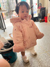 戴维贝拉（DAVE＆BELLA）女童棉服保暖连帽上衣加厚儿童外套冬装新款小童服装洋气宝宝棉衣 粉色【现货】 80 cm（建议身高73-80cm） 实拍图