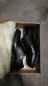 波图蕾斯皮鞋男士三接头商务休闲正装鞋英伦舒适套脚乐福鞋 9916 黑色 38 实拍图