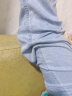 左西男童牛仔裤夏季2023儿童束脚薄款透气防蚊裤休闲裤 浅牛仔色 140  晒单实拍图