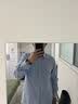 罗蒙（ROMON）衬衫男士秋季长款免烫长袖商务职业正装行政衬衣爸爸装CS01蓝43 实拍图