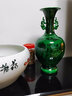九藏尊品 景德镇陶瓷绿釉家居花瓶摆件仿古花瓶青花瓷瓶双耳瓶中式工艺品 大号翡翠绿胖双耳瓶  实拍图