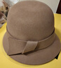 JIASHENGXI帽子女秋冬保暖羊毛呢盆帽渔夫帽英伦复古名媛圆顶蝴蝶结毛呢礼帽 实拍图
