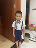 罗蒙儿童背带礼服套装男童礼服毕业演出服中大童 藏青套装 110 实拍图