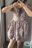 LULUALWAYS我爱露露24夏季新款时尚气质俏皮露腰花苞裙短款连衣裙 浅粉色 XL 实拍图