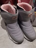 探路者（TOREAD）旗舰 儿童雪地靴男女中大童鞋冬季保暖防滑棉鞋靴子  明灰黑色 38 实拍图