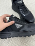 PRADA/普拉达【礼物】男士PRAX 01 再生尼龙亮面皮革运动鞋 黑色 41.5 (7.5) 实拍图